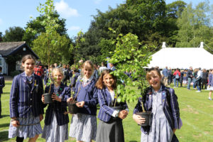 Town Close pupils with tree saplings