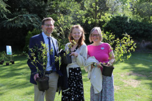 Every attendee was invited to choose a tree sapling to plant