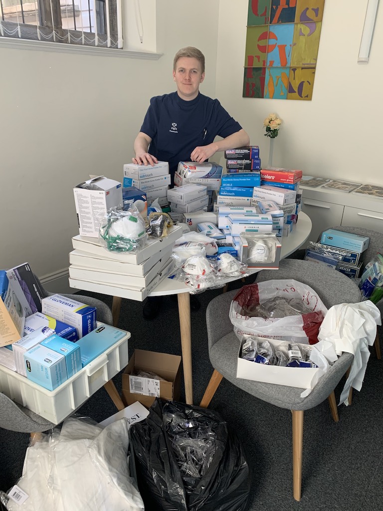 personal protective equipment to NHS