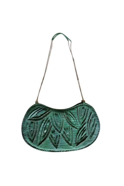 Green beaded bag