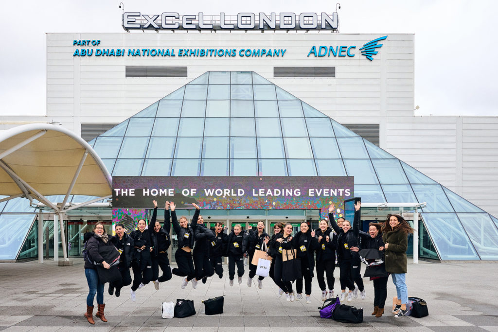 Outside London's Excel Centre