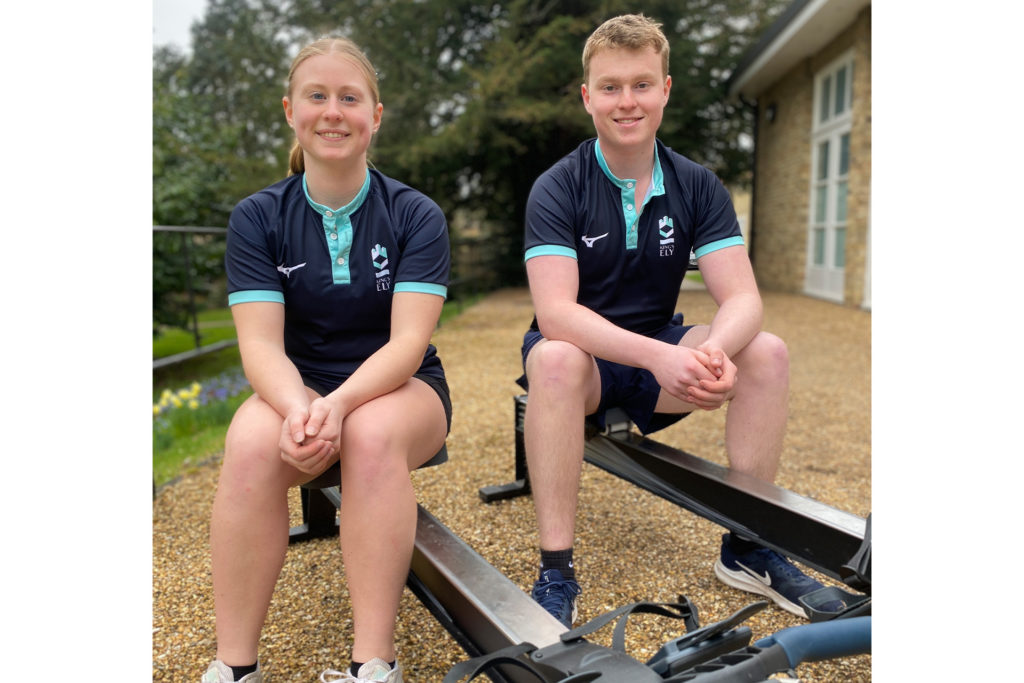 Pupils, Mollie and Aaron, taking part in the Ergothon