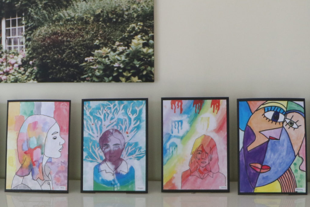 Pupils paintings on the theme of 'Dreams'