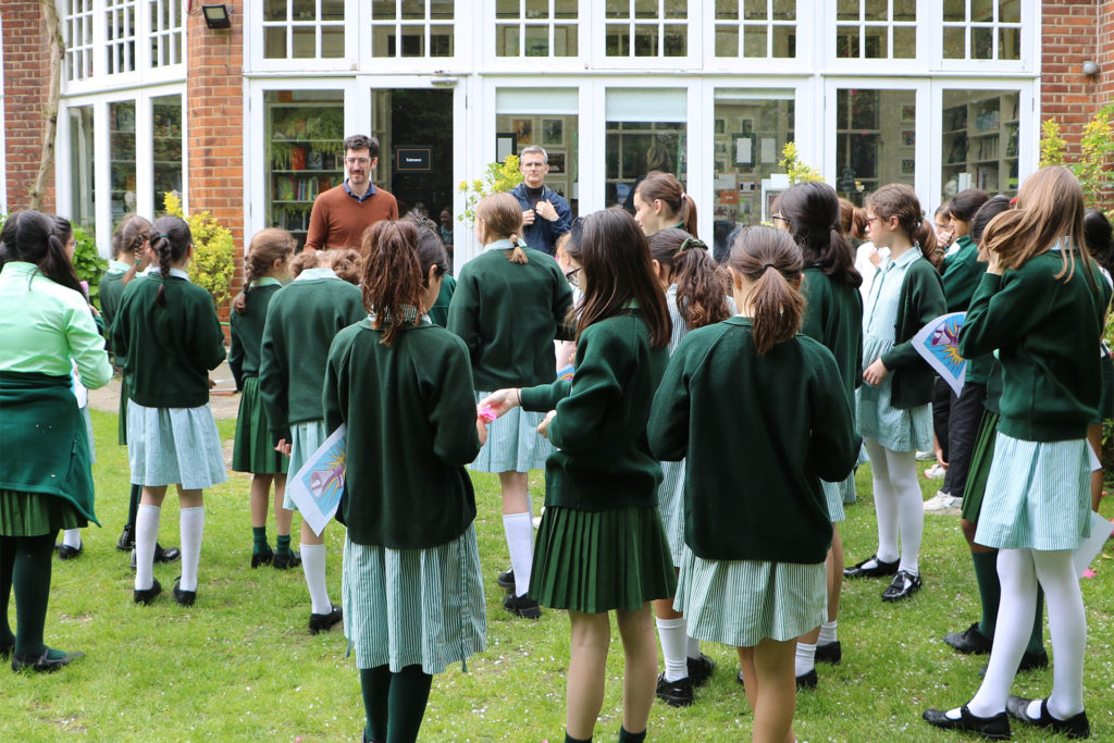 Sarum Hall pupils at the Freud Museum