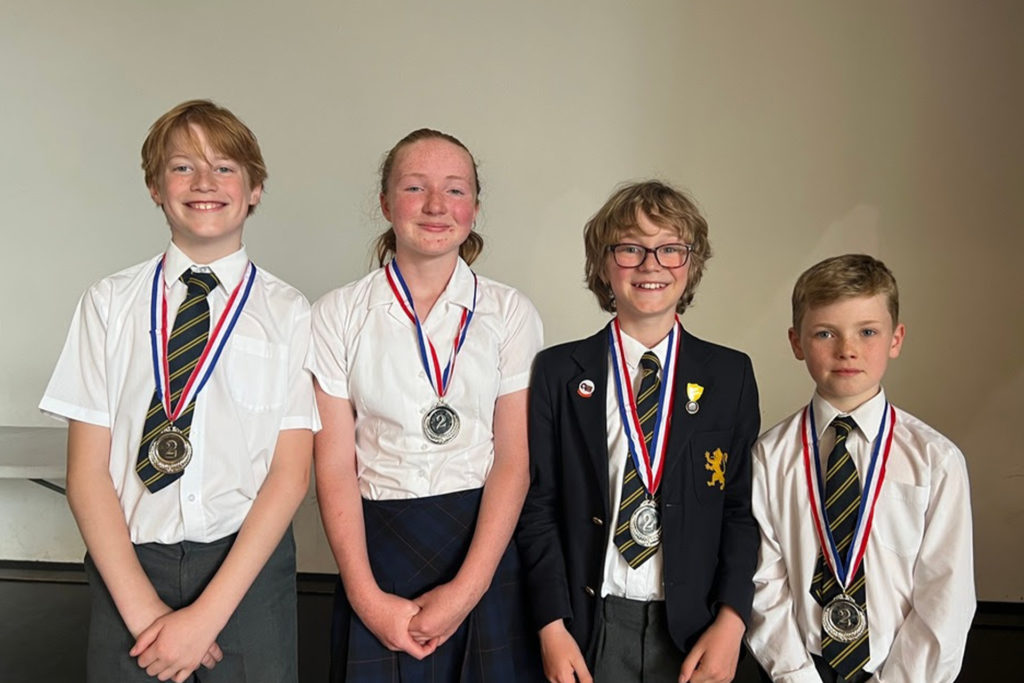 Pupils at Monmouth Prep School finished runners-up.