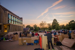 Tonbridge pupils taking part in their annual 'Sleepout' event