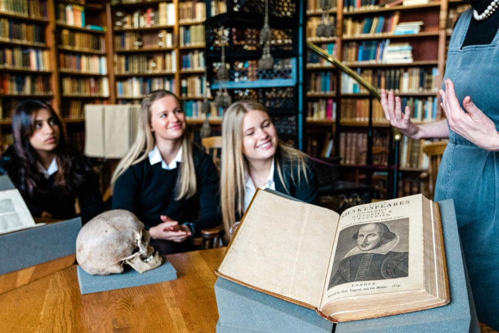 Stonyhurst Pupils with the Shakespeare First Folio