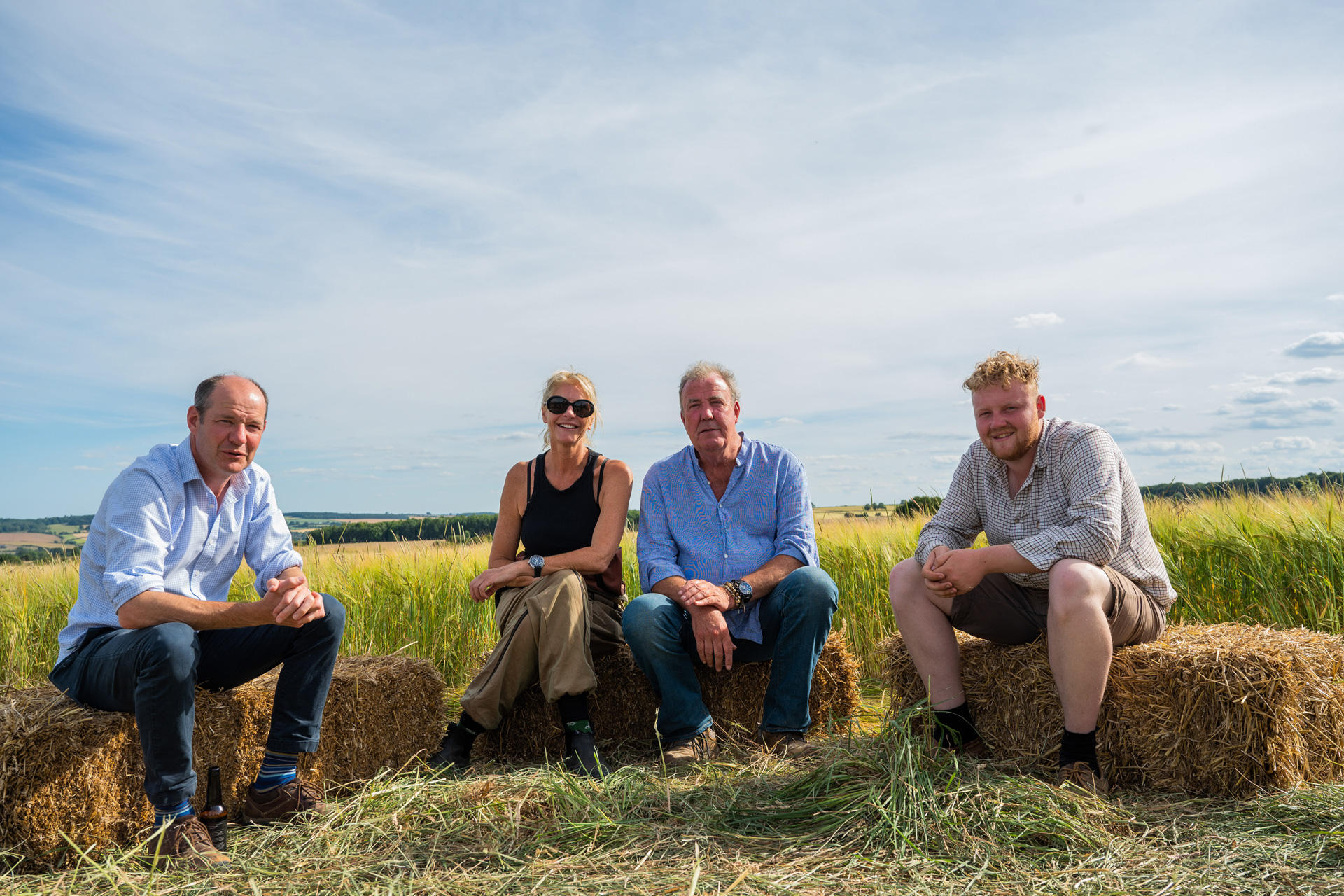 Jeremy Clarkson, Lisa Hogan, Kaleb Cooper and Gerald Cooper