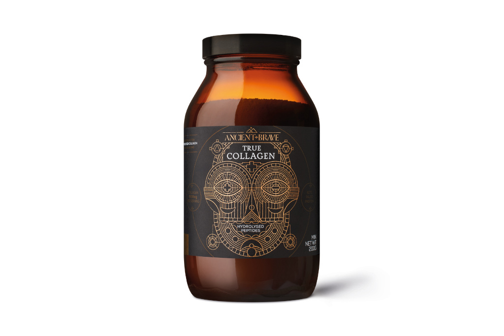 Brown bottle of supplements