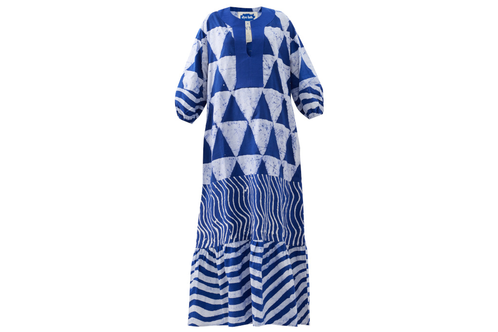 Blue pattern kaftan