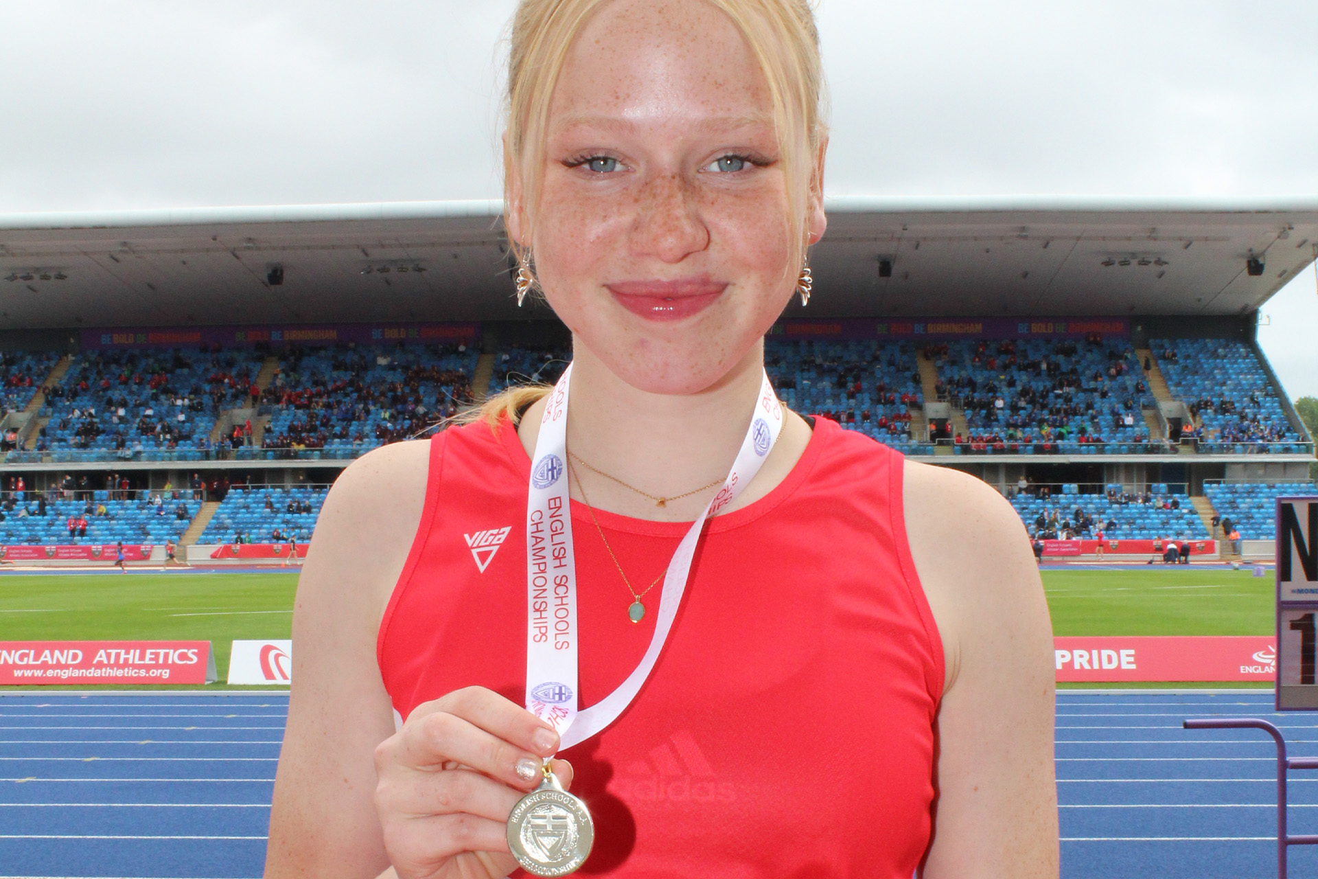 Abi McBriar with her silver medal