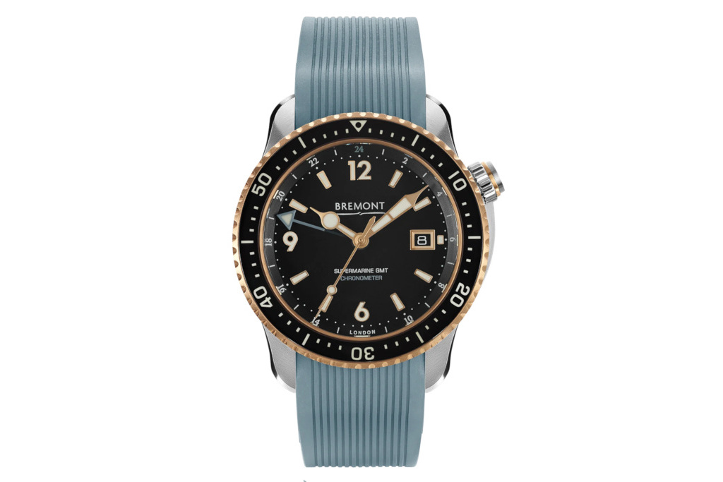 Black watch with blue strap