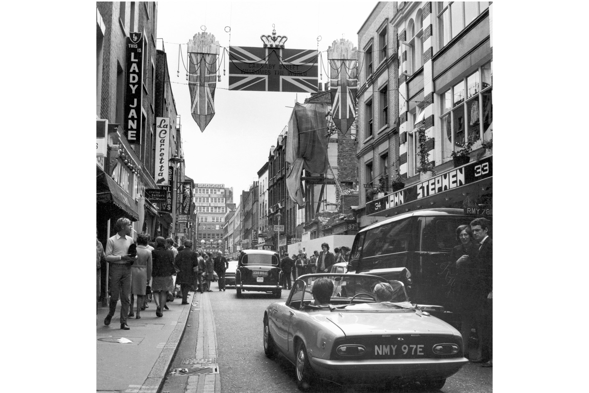 Fashion City: Carnaby Street during the 'swinging 60s'.