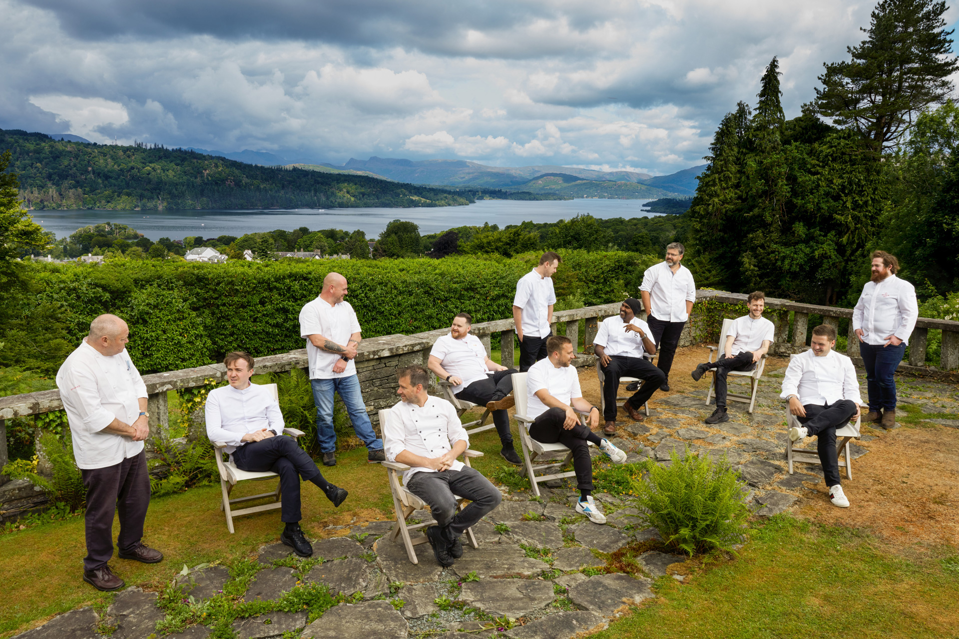 Chefs beside Lake Windermere