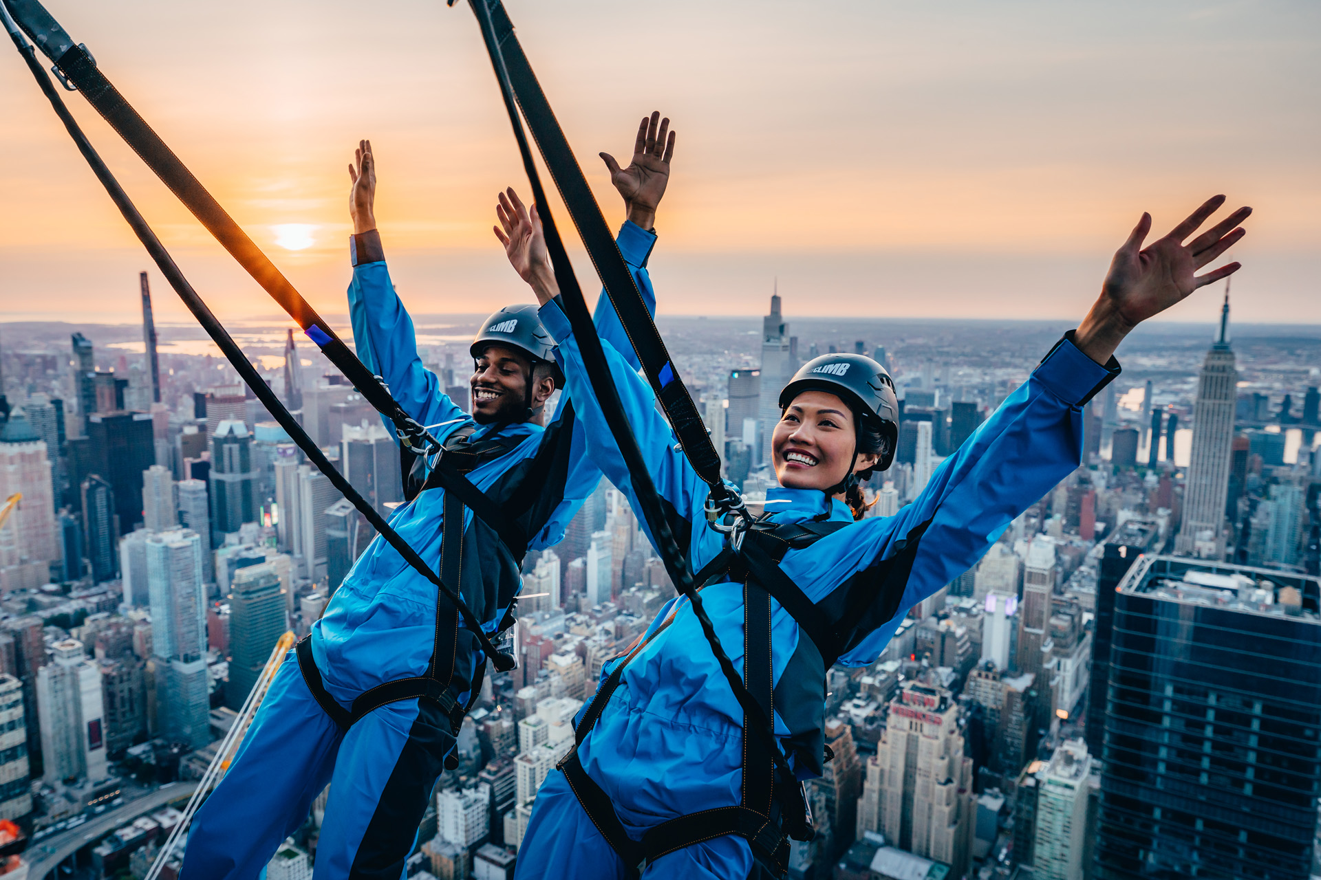 Lean out over New York