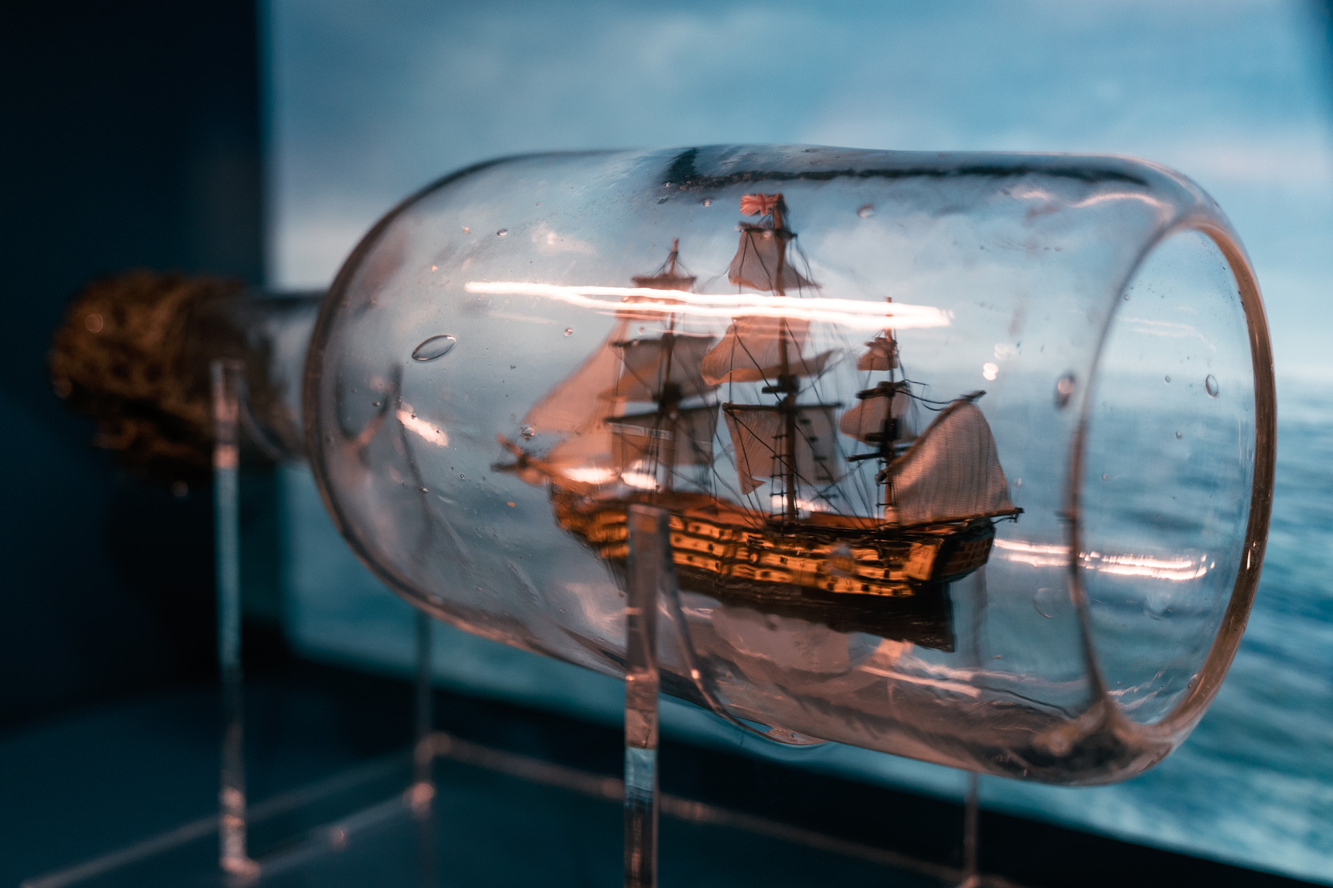 A ship in a bottle