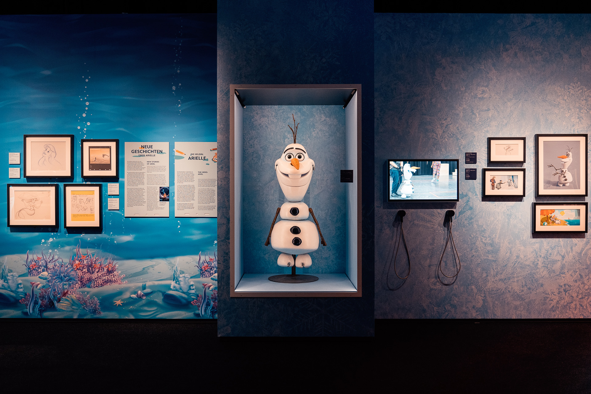 Olaf in the Disney100 exhibition