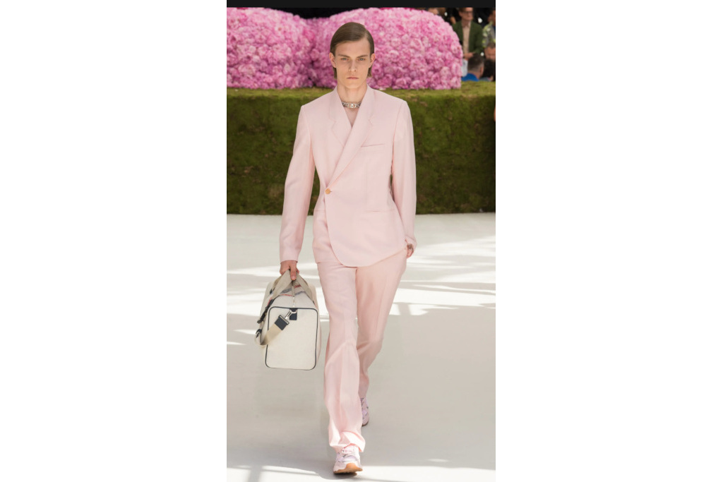 Man in pink suit