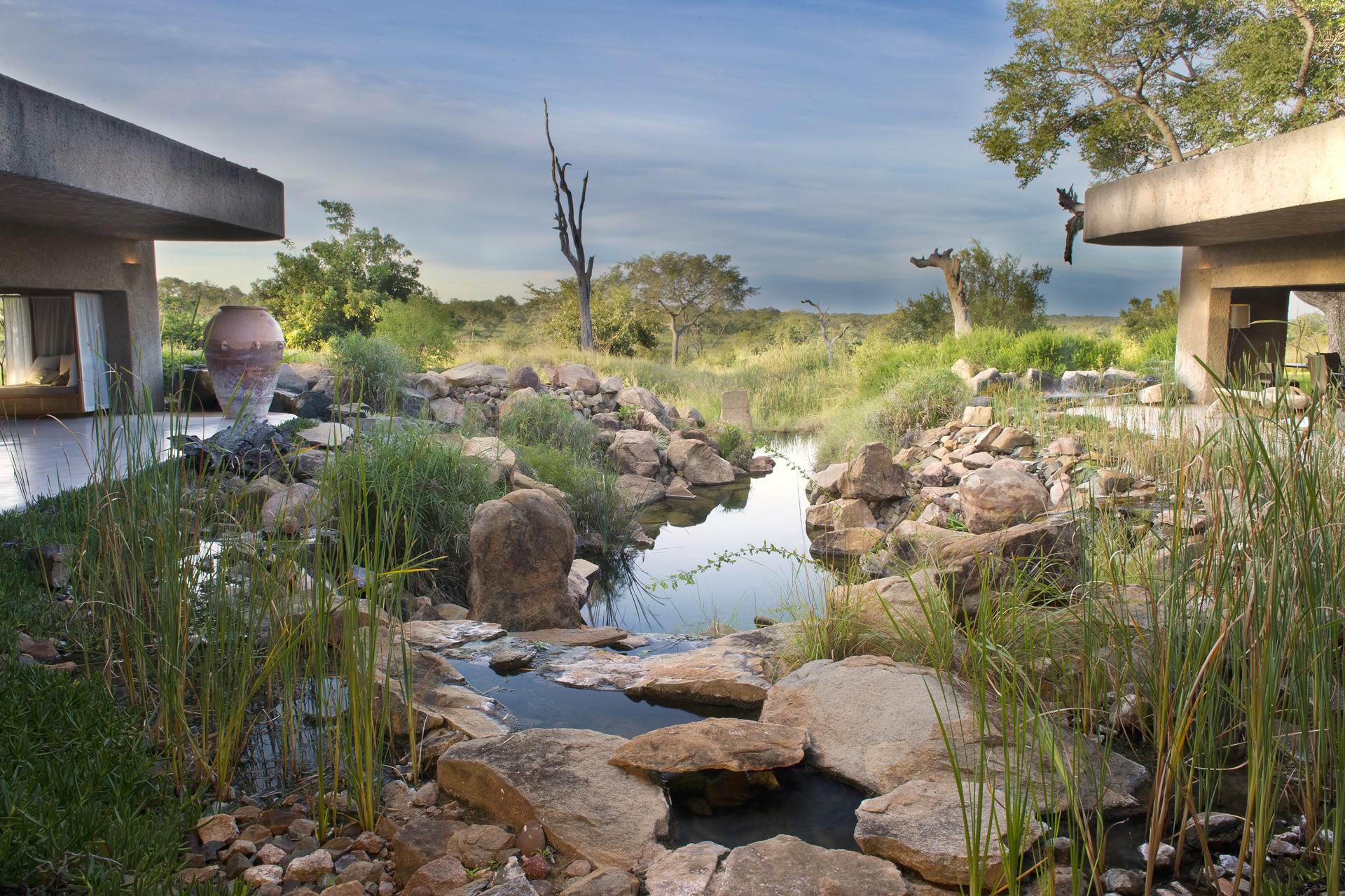 Earth Lodge Water Feature