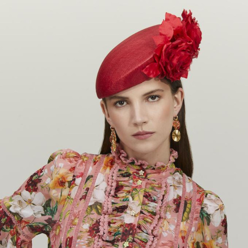 Woman in red hat | british hat brands