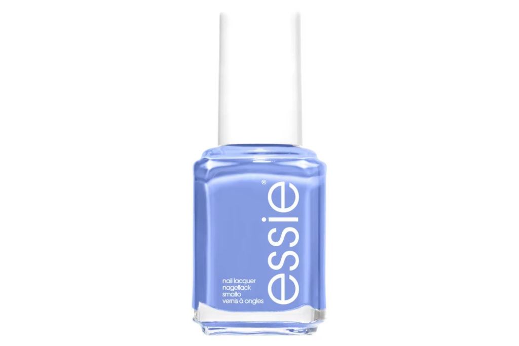 Blue nail varnish bottle with white lid