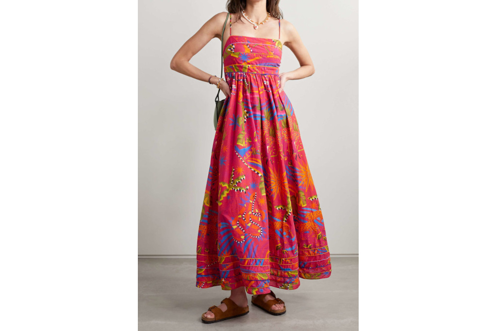 Woman in pink sundress