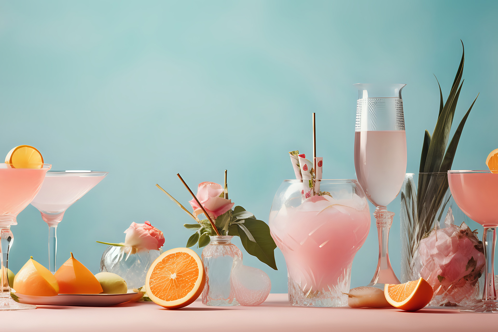 Pink cocktails