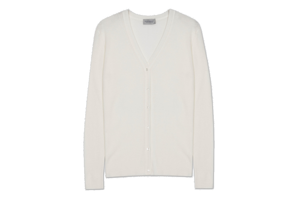 White cardigan