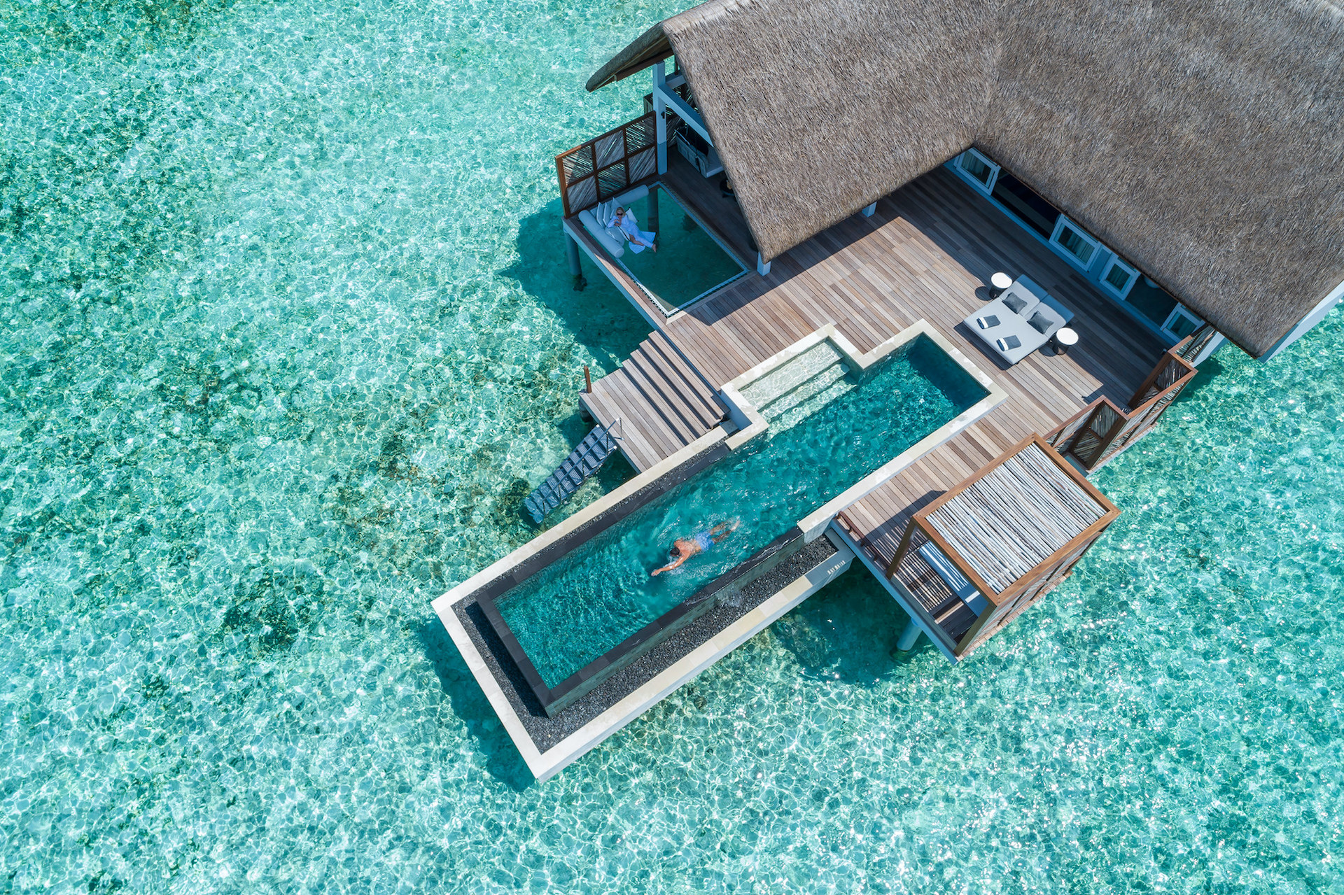 Over water bungalow at Four Seasons Landaa Giraavaru