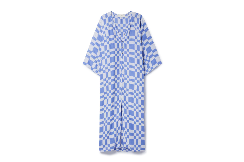 Blue patterned kaftan
