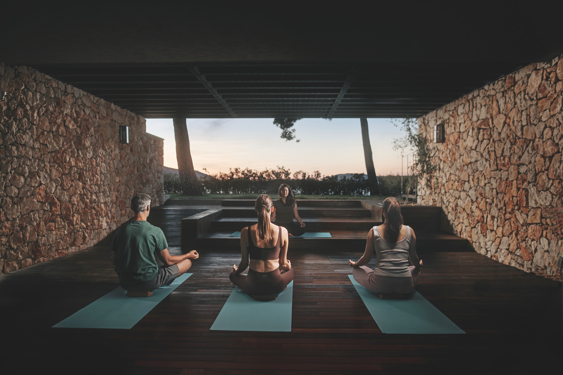 Yoga class at Maslina Resort