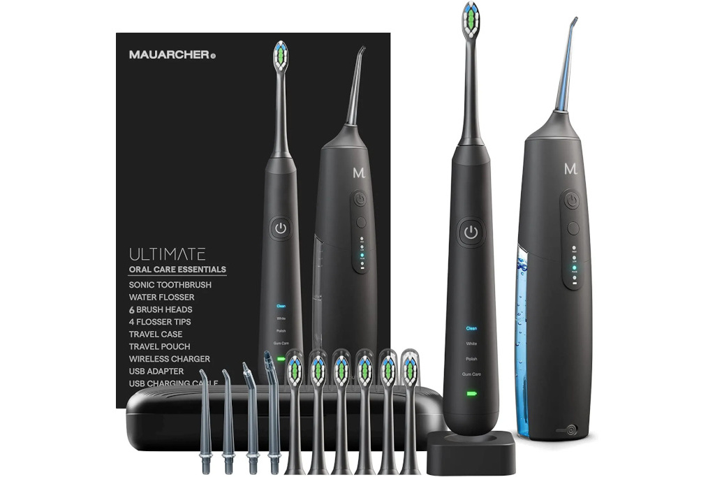 Black electric toothbrush set