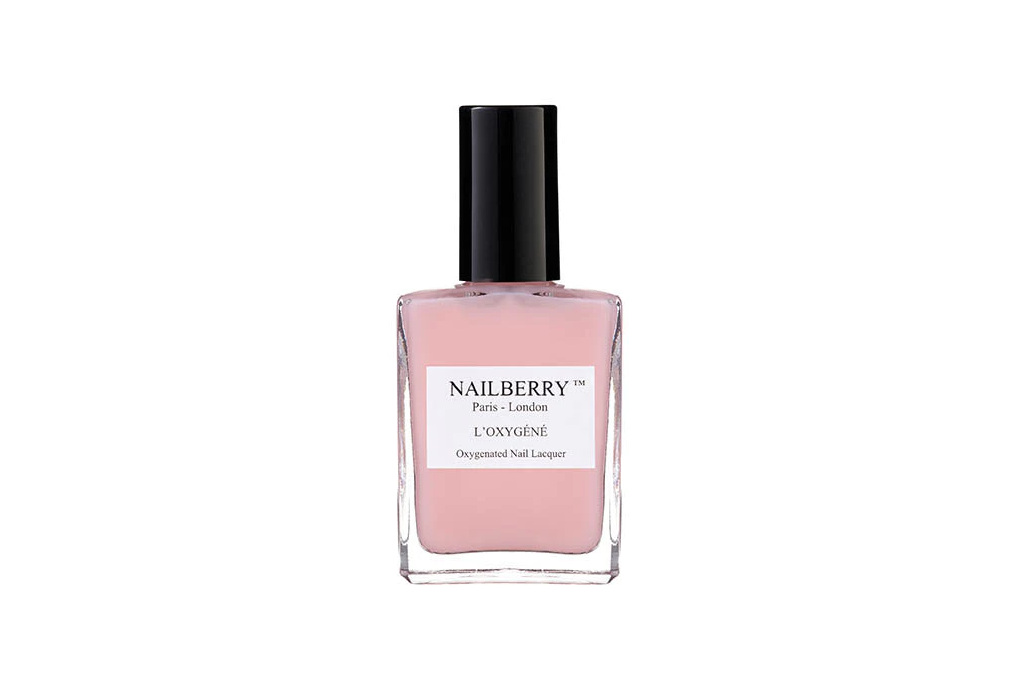 Light pink nail polish bottle