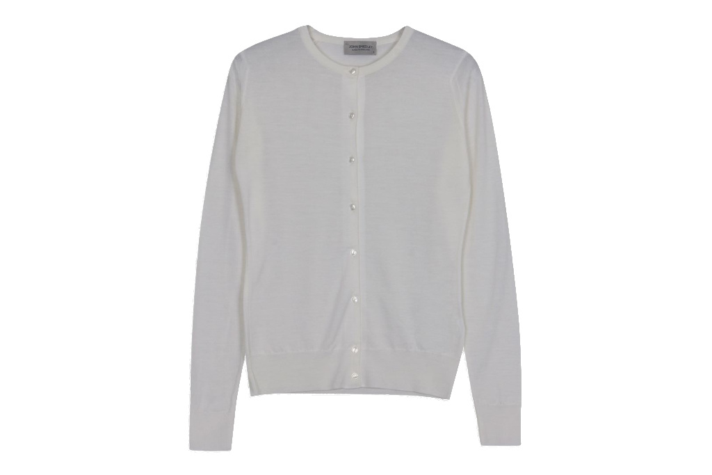 White cardigan