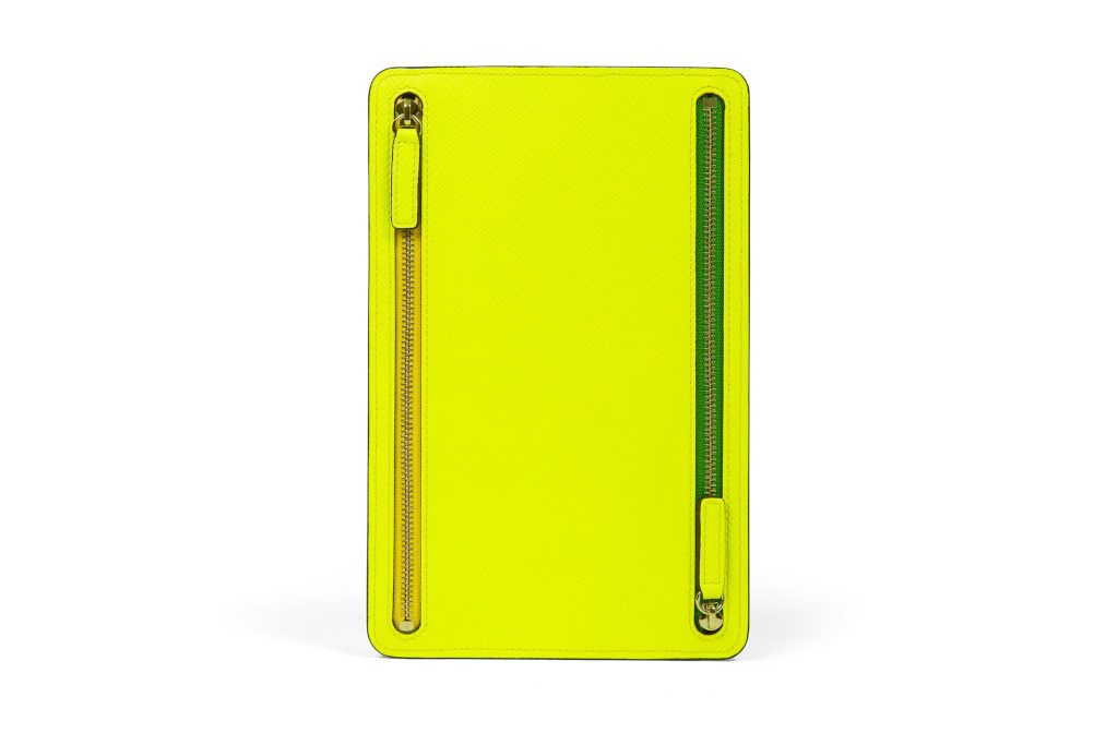 Yellow zip-up wallet