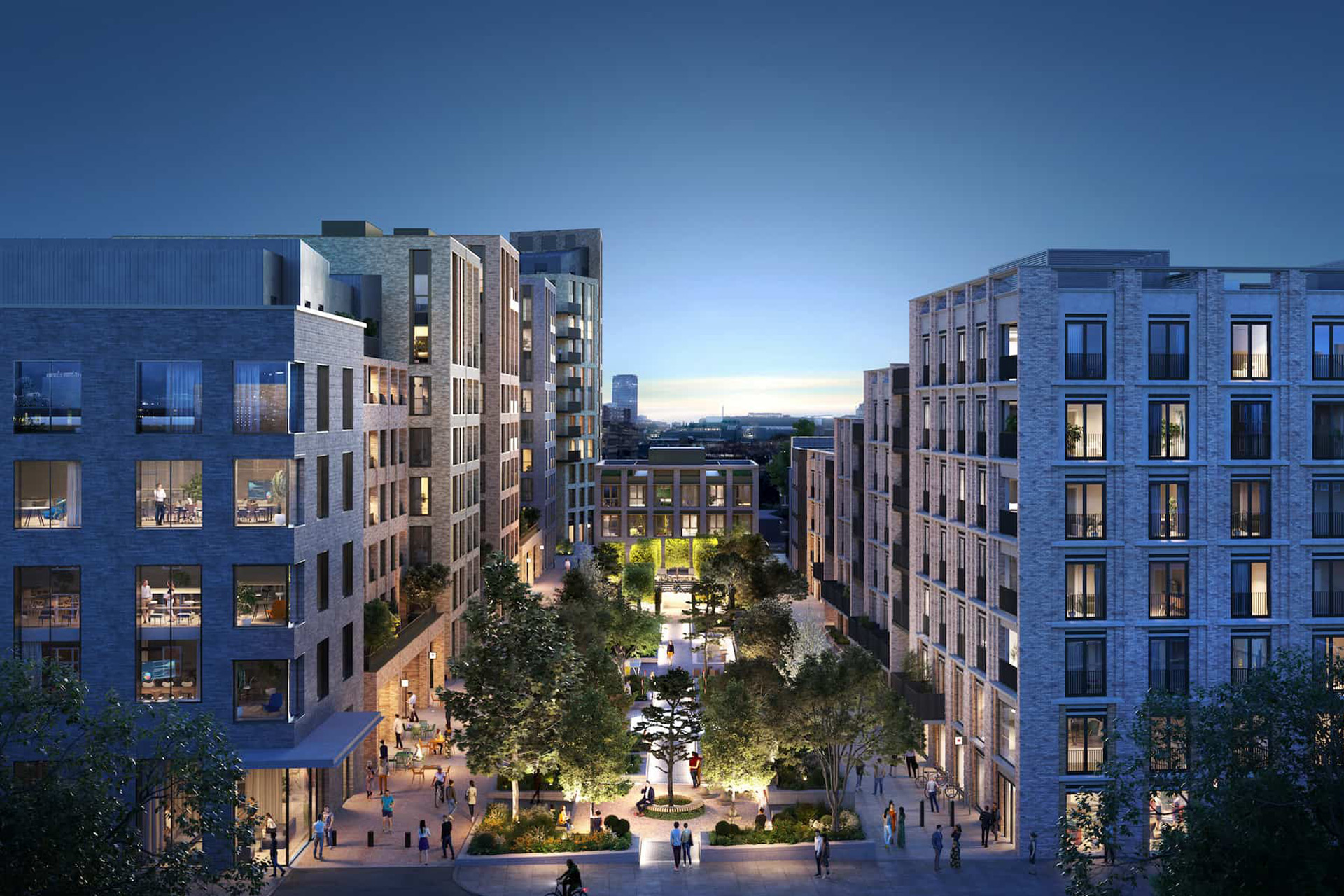 Exterior of Postmark, a luxury London development