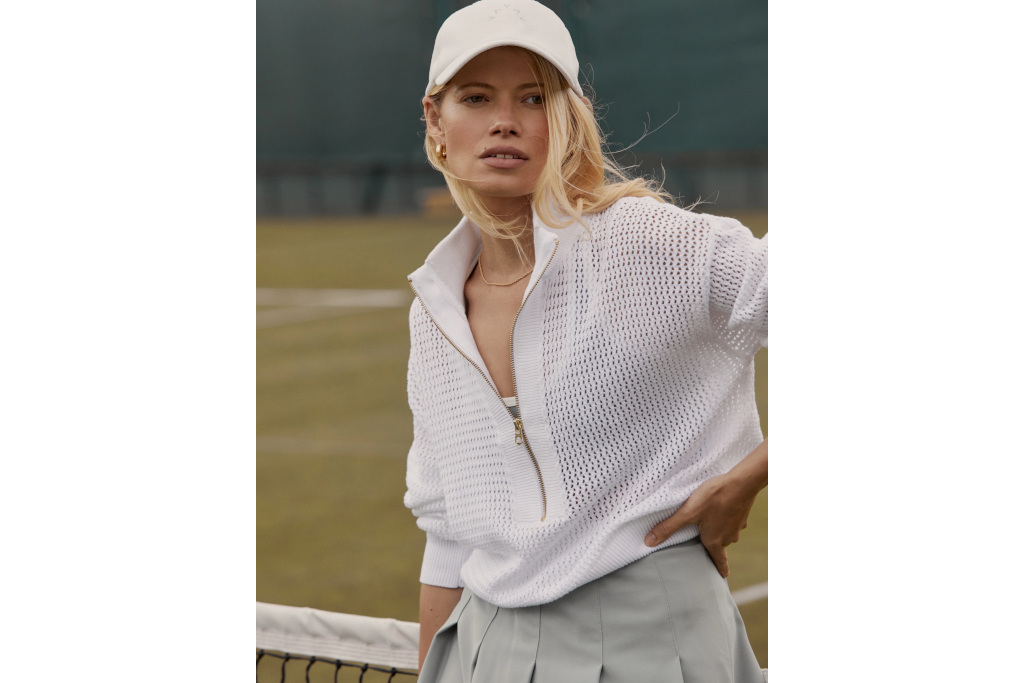 Woman in white jumper