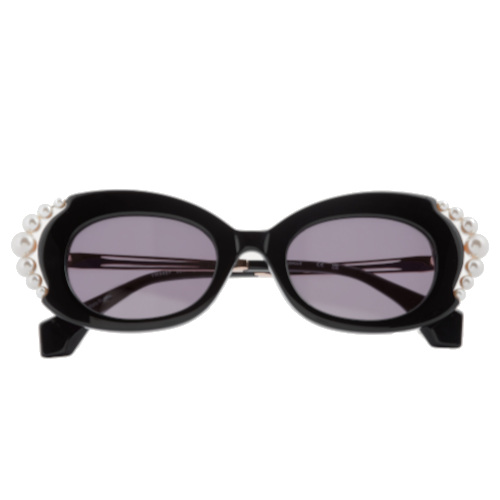 Black sunglasses with pearls