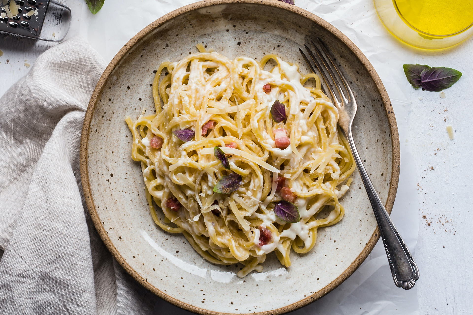 Spaghetti carbonara is Prince George's favourite meal