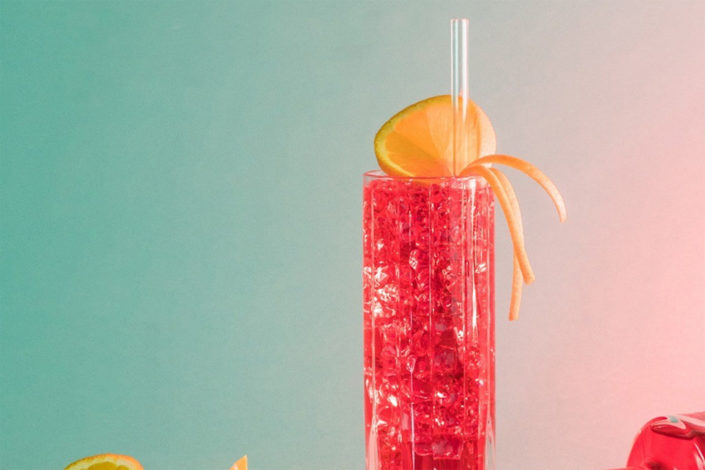 Pink cocktail