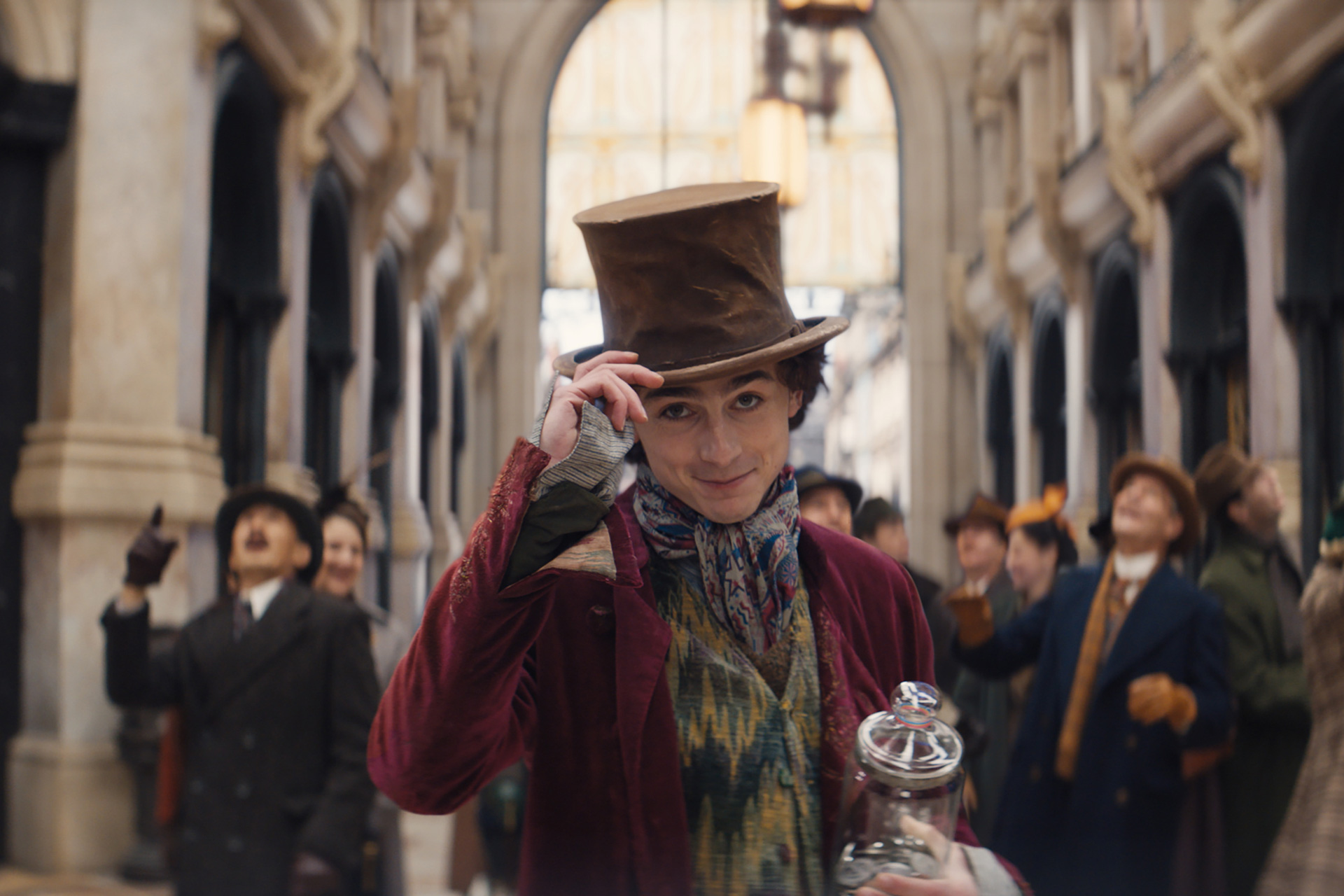 Timothée Chalamet as Willy Wonka