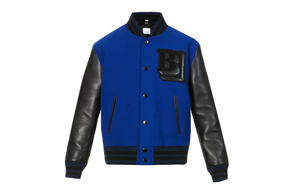 Blue and black bomber jackets