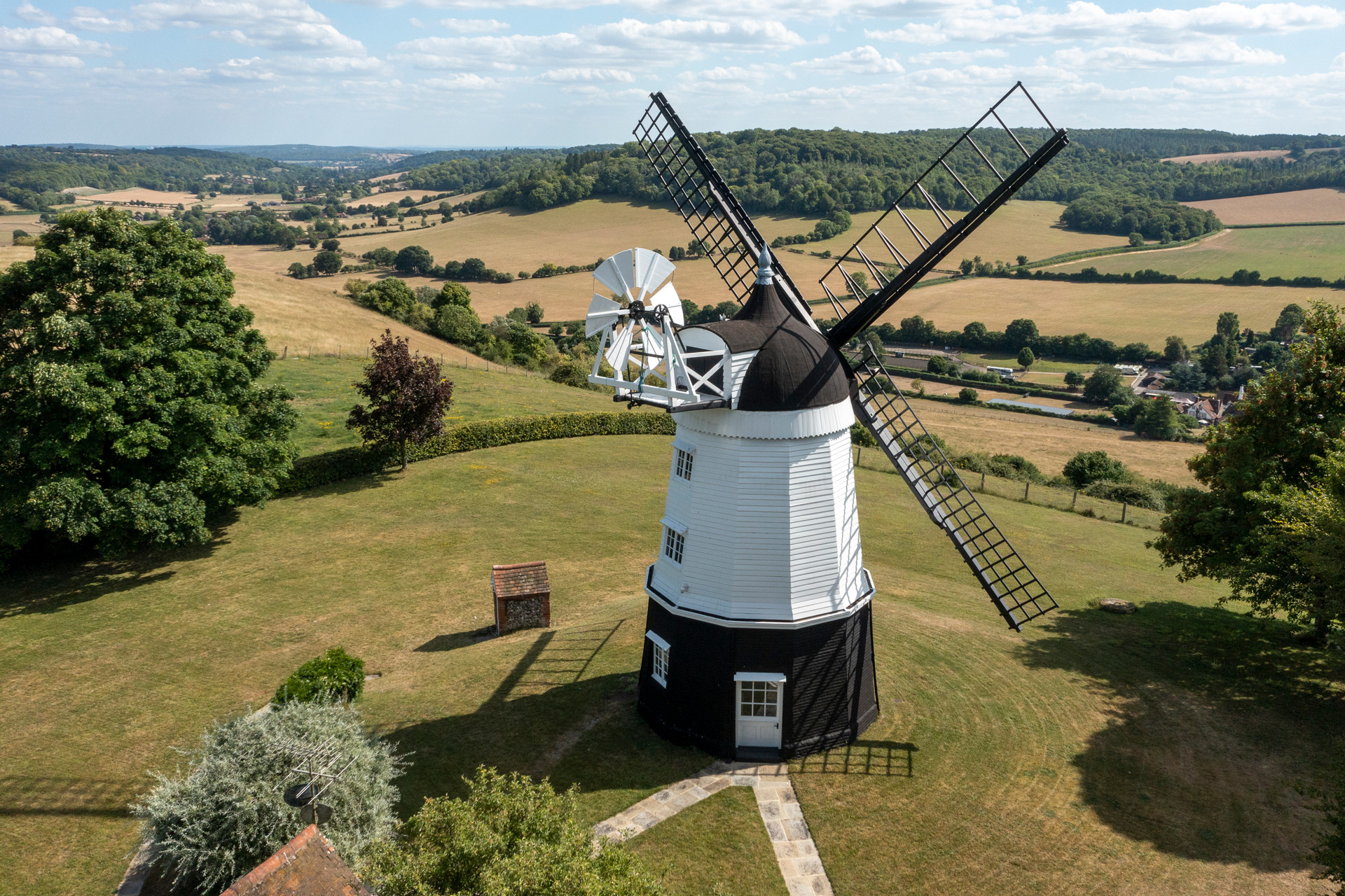 Aerial view of Cobstone Mill, from Chitty Chitty Bang Bang