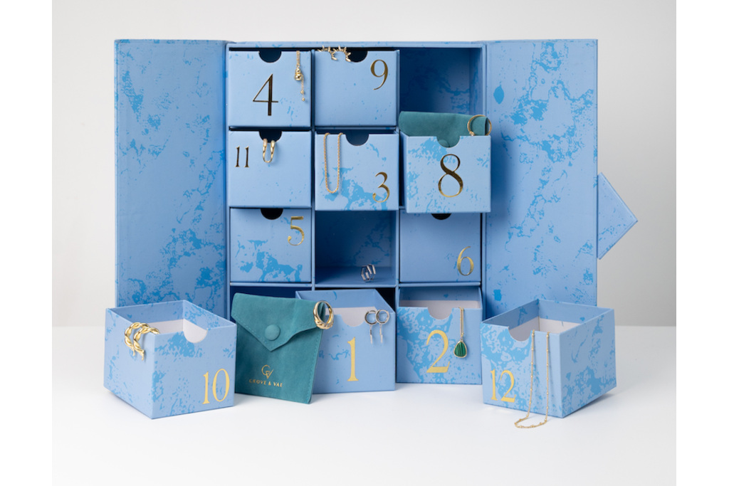 Blue advent calendar