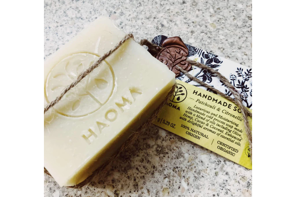 Soap bar on marble counter | organic beauty brands
