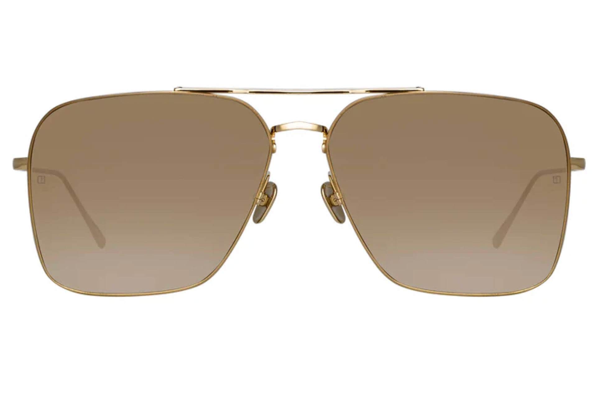 Aviator sunglasses with gold frames