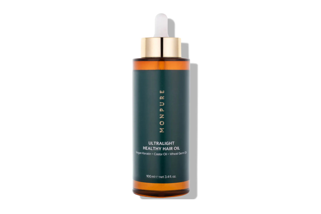 Orange and green oil bottle