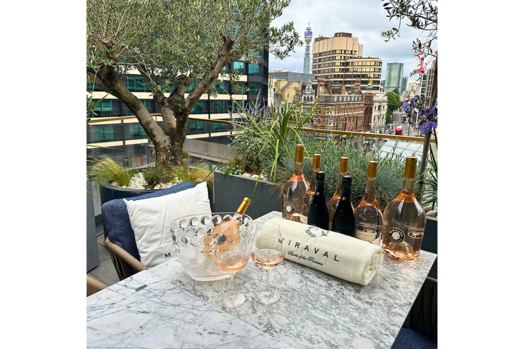 Miraval rose at CAVO rooftop