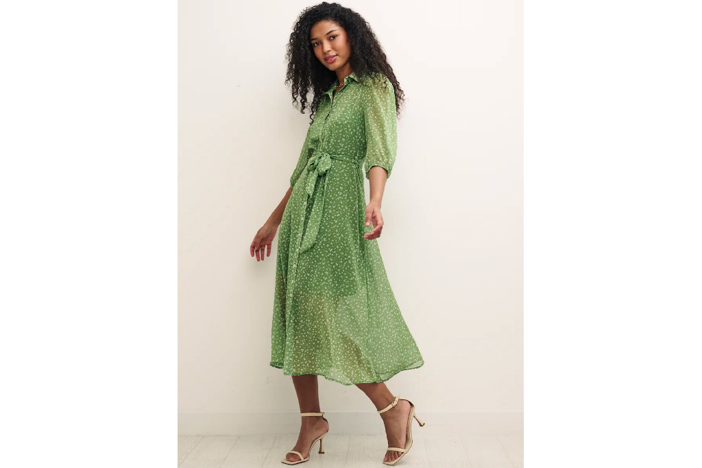 Woman in green dress