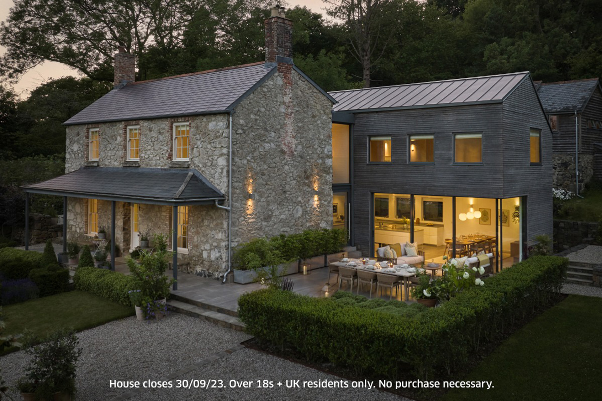 Devon farmhouse with large wooden extension and al fresco dining area